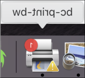 Printer icon in Dock